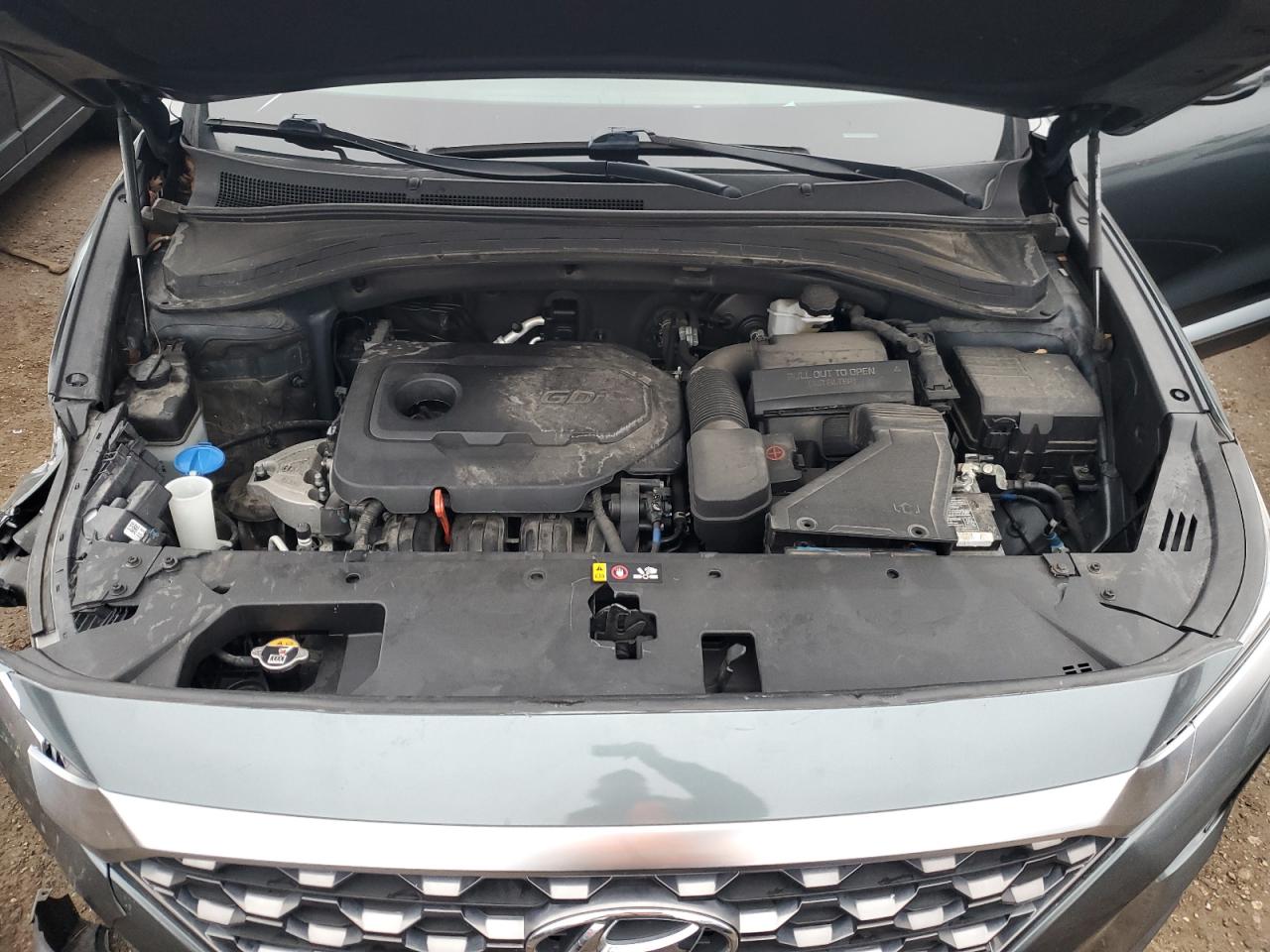2020 Hyundai Santa Fe VIN 5NMS23ADXLH263137 Copart auction photo, front end / side damage thumbnail 11