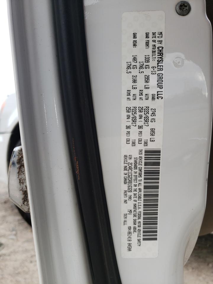 2013 Chrysler Town & Country VIN 2C4RC1CG2DR816328 Copart auction photo, front end damage thumbnail 14