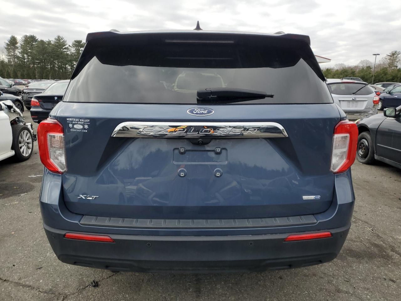 2021 Ford Explorer VIN 1FMSK8DH8MGB56393 Copart auction photo, front end / side damage thumbnail 6