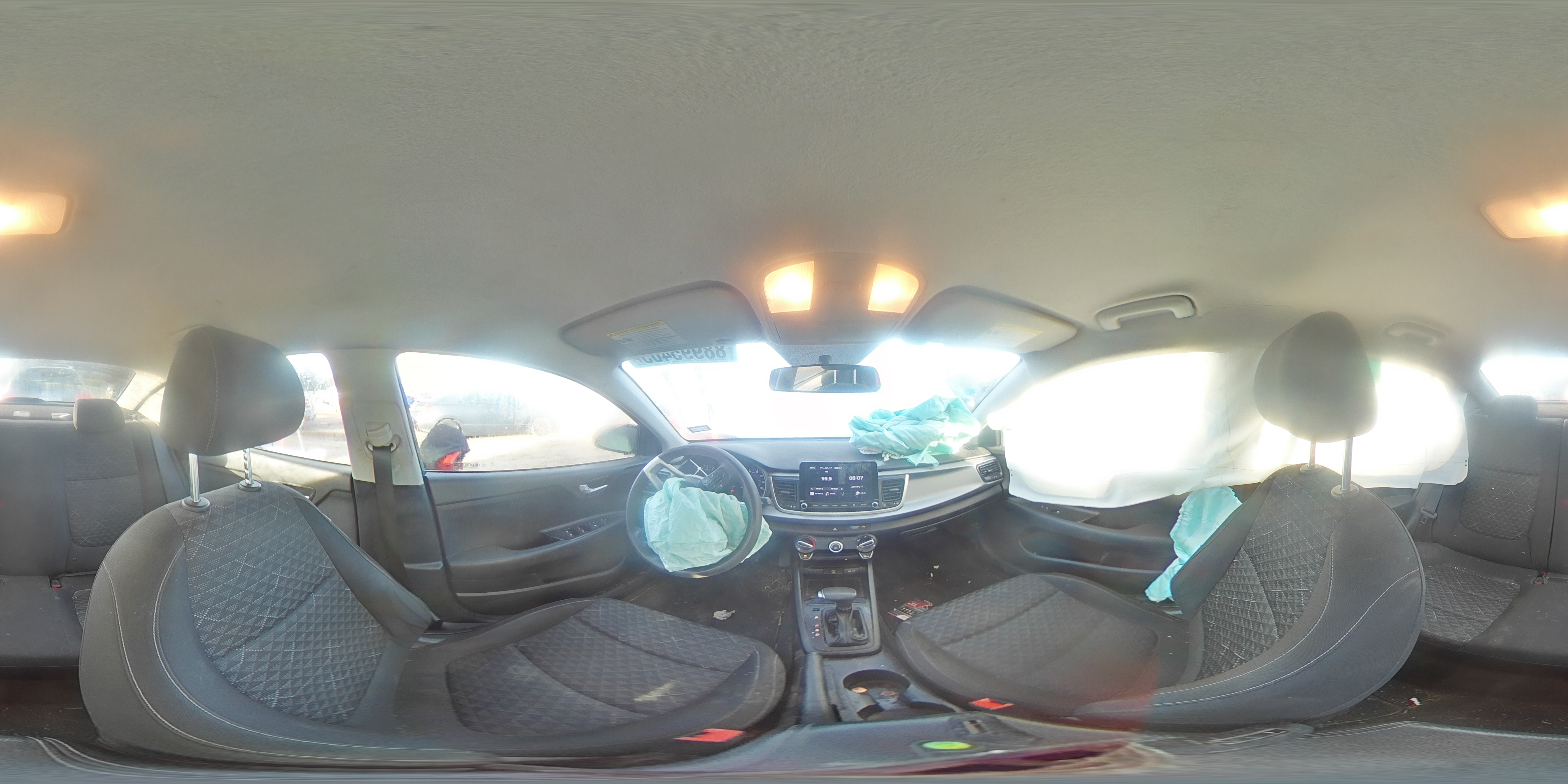 2021 KIA Rio VIN 3KPA24AD9ME382601 Copart auction photo, side damage thumbnail 13