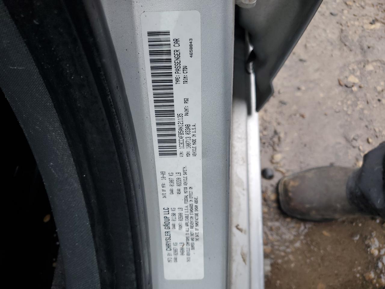 2010 Chrysler Sebring VIN 1C3CC4FB5AN121135 Copart auction photo, rear end / front end damage thumbnail 14