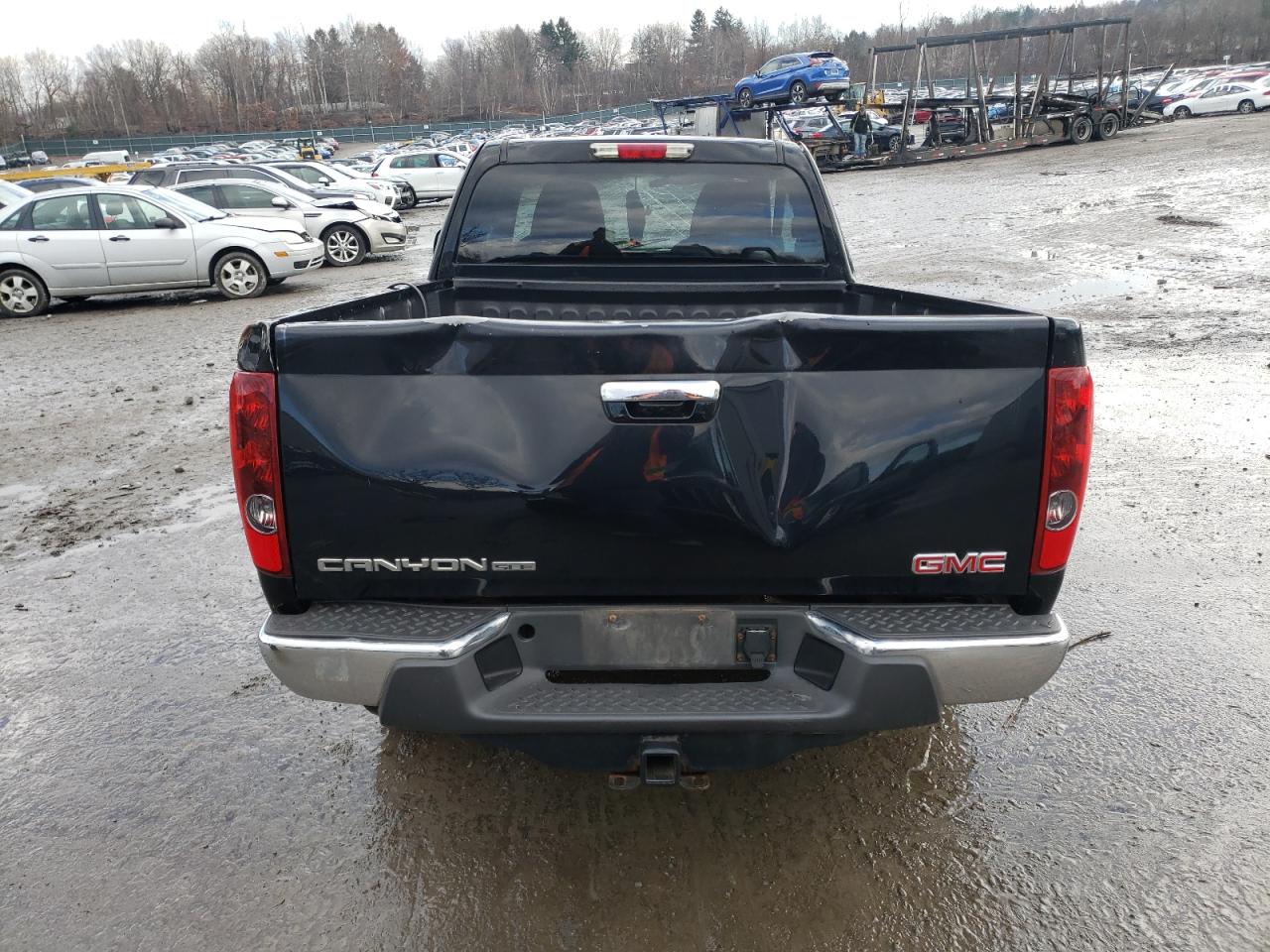 2012 GMC Canyon VIN 1GTJ6MFE6C8163349 Copart auction photo, front end / side damage thumbnail 6