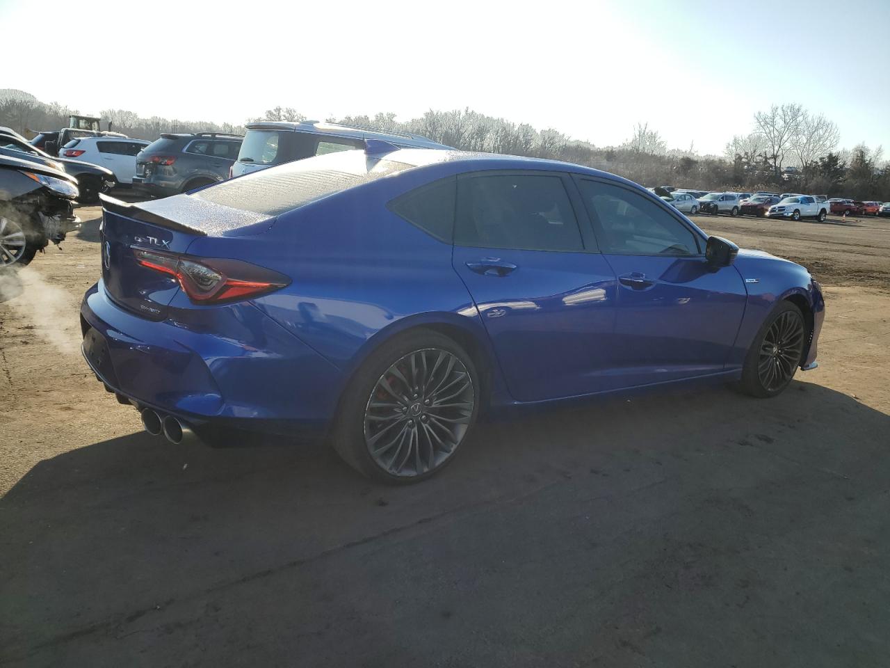 2021 Acura TLX VIN 19UUB7F08MA000485 Copart auction photo, vandalism / front end damage thumbnail 3
