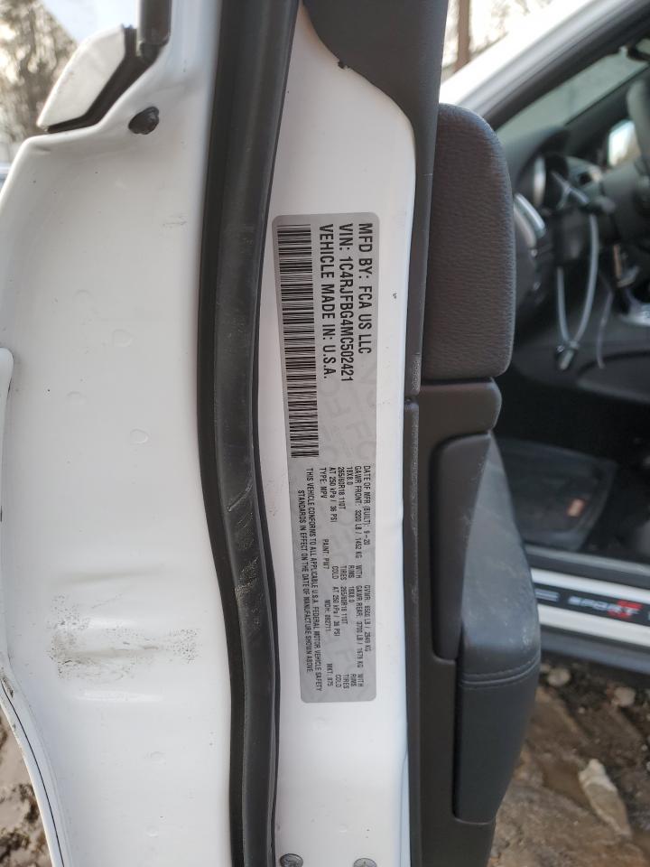 2021 Jeep Grand Cherokee VIN 1C4RJFBG4MC502421 Copart auction photo, vandalism damage thumbnail 12