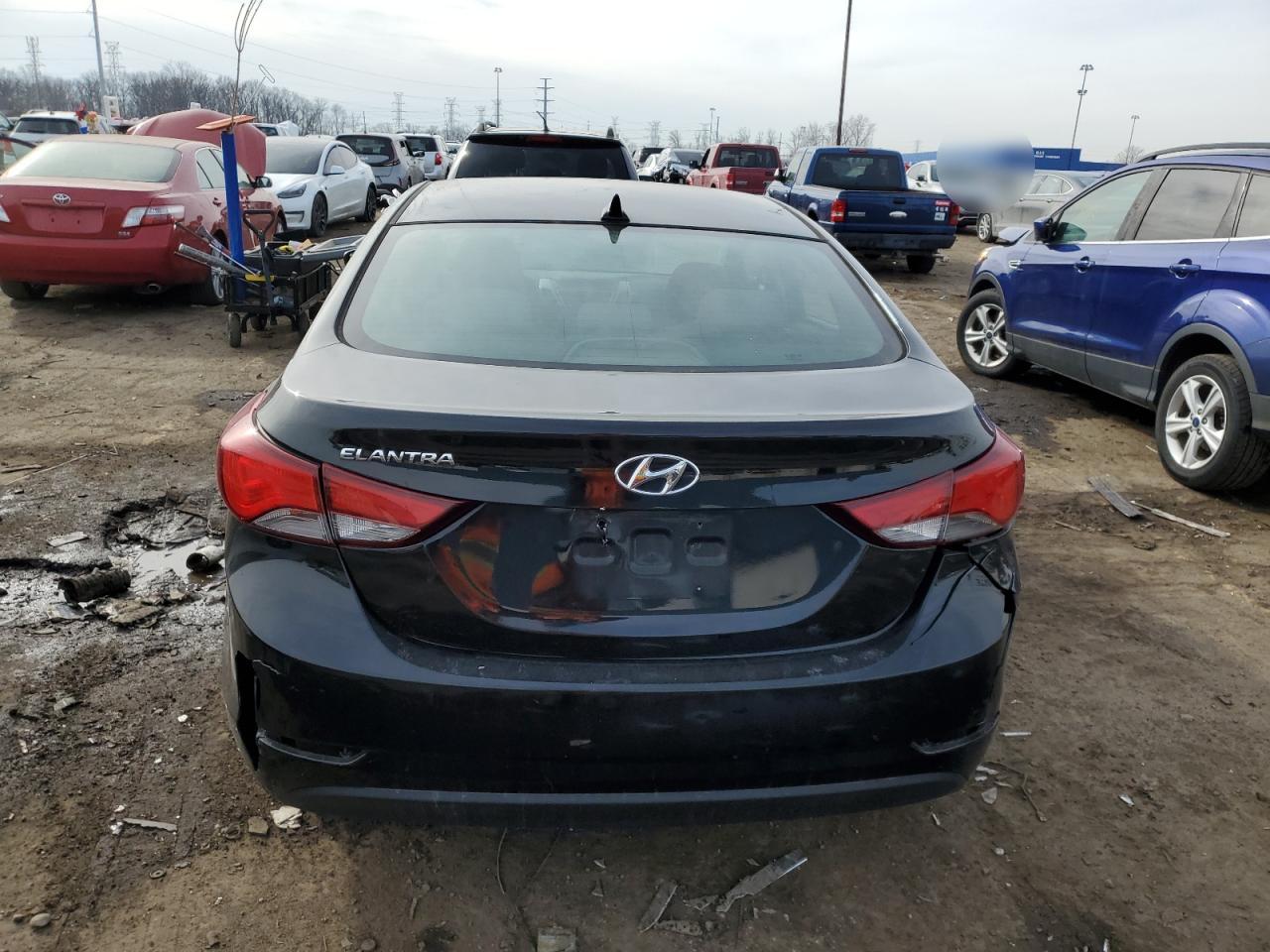 2015 Hyundai Elantra VIN KMHDH4AE8FU299360 Copart auction photo, rear end / side damage thumbnail 6