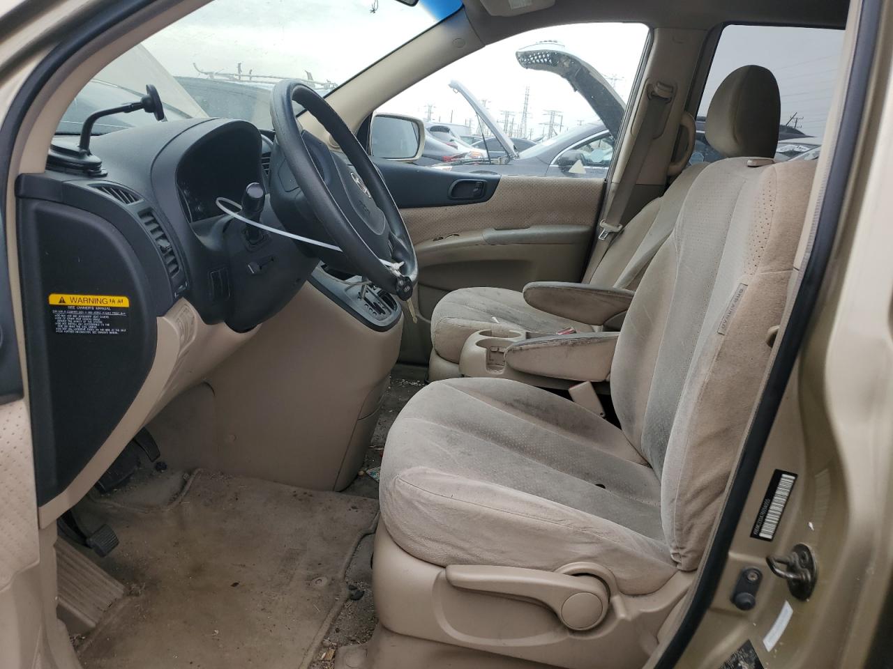 2007 Hyundai Entourage VIN KNDMC233476034055 Copart auction photo, front end / minor dent/scratches damage thumbnail 7