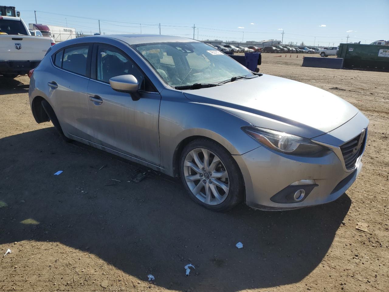 2014 Mazda 3 VIN JM1BM1M36E1181856 Copart auction photo, side damage thumbnail 4