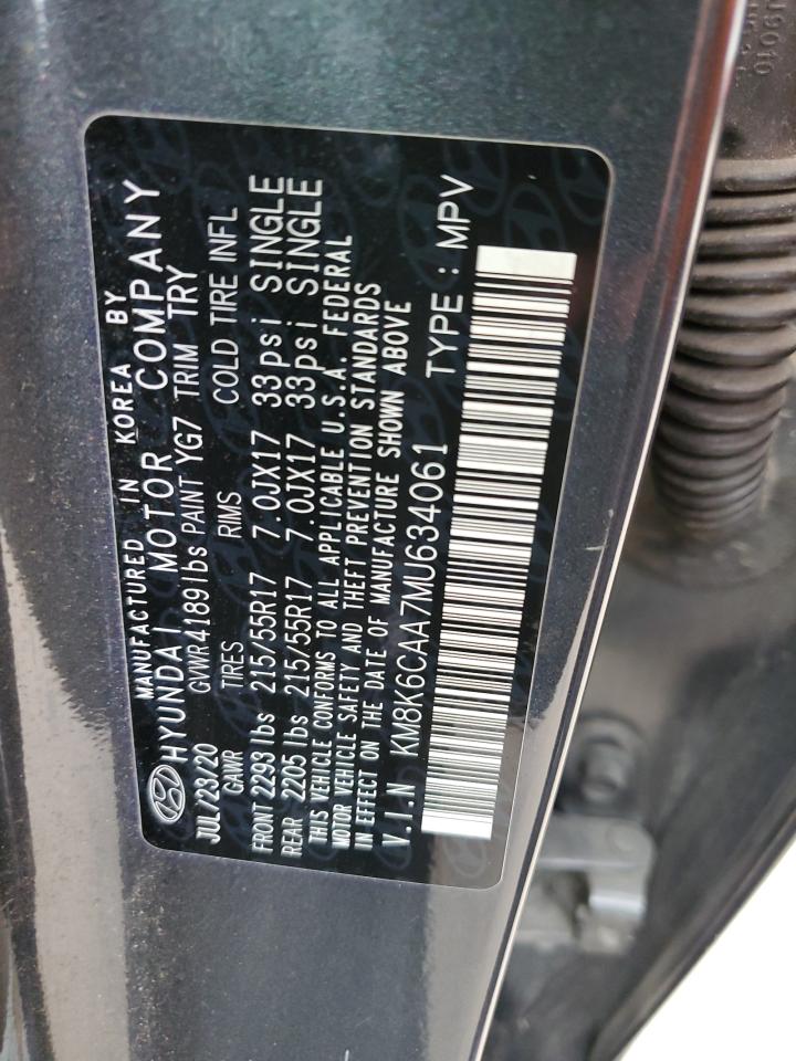 2021 Hyundai Kona VIN KM8K6CAA7MU634061 Copart auction photo, front end / minor dent/scratches damage thumbnail 13