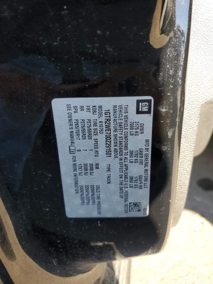 2013 GMC Sierra VIN 1GTR2WE70DZ291501 Copart auction photo, front end damage thumbnail 14