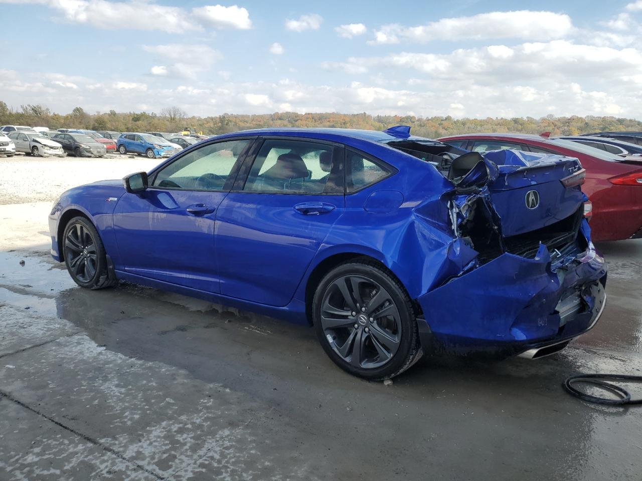 2021 Acura TLX VIN 19UUB5F50MA003414 Copart auction photo, rear end damage thumbnail 2