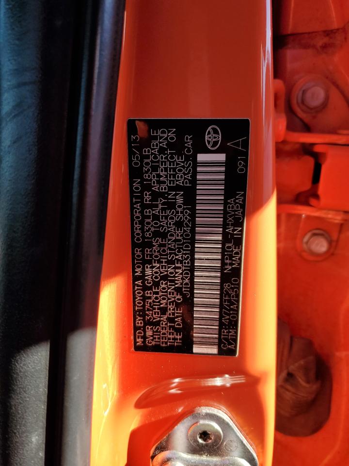 2013 Toyota Prius VIN JTDKDTB31D1042991 Copart auction photo, front end damage thumbnail 12