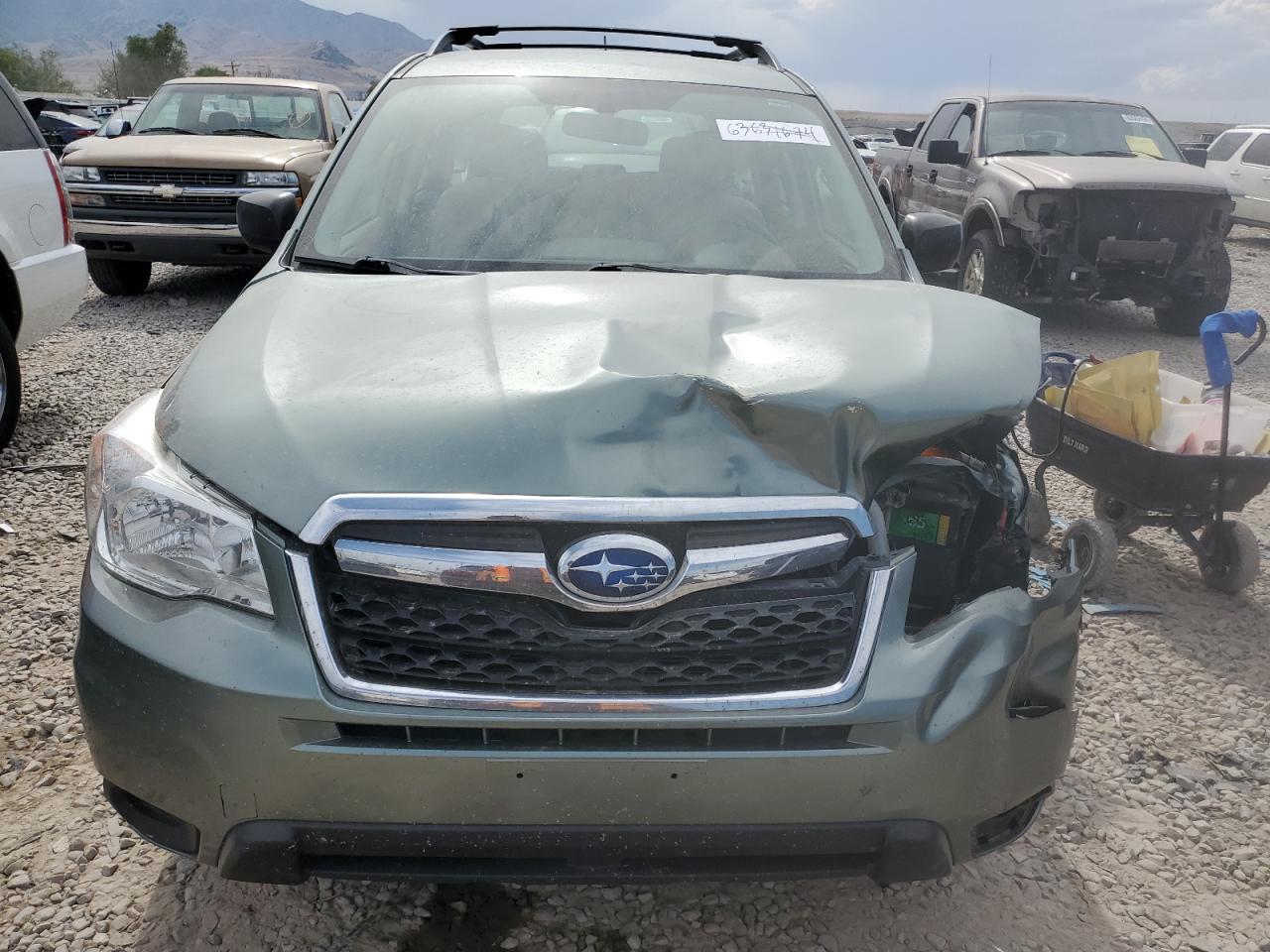 2015 Subaru Forester VIN JF2SJABC1FH822241 Copart auction photo, front end damage thumbnail 5