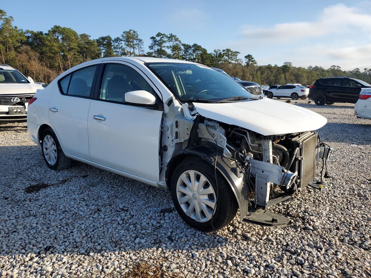 2019 Nissan Versa VIN 3N1CN7AP2KL866049 Copart auction photo, front end / side damage thumbnail 4