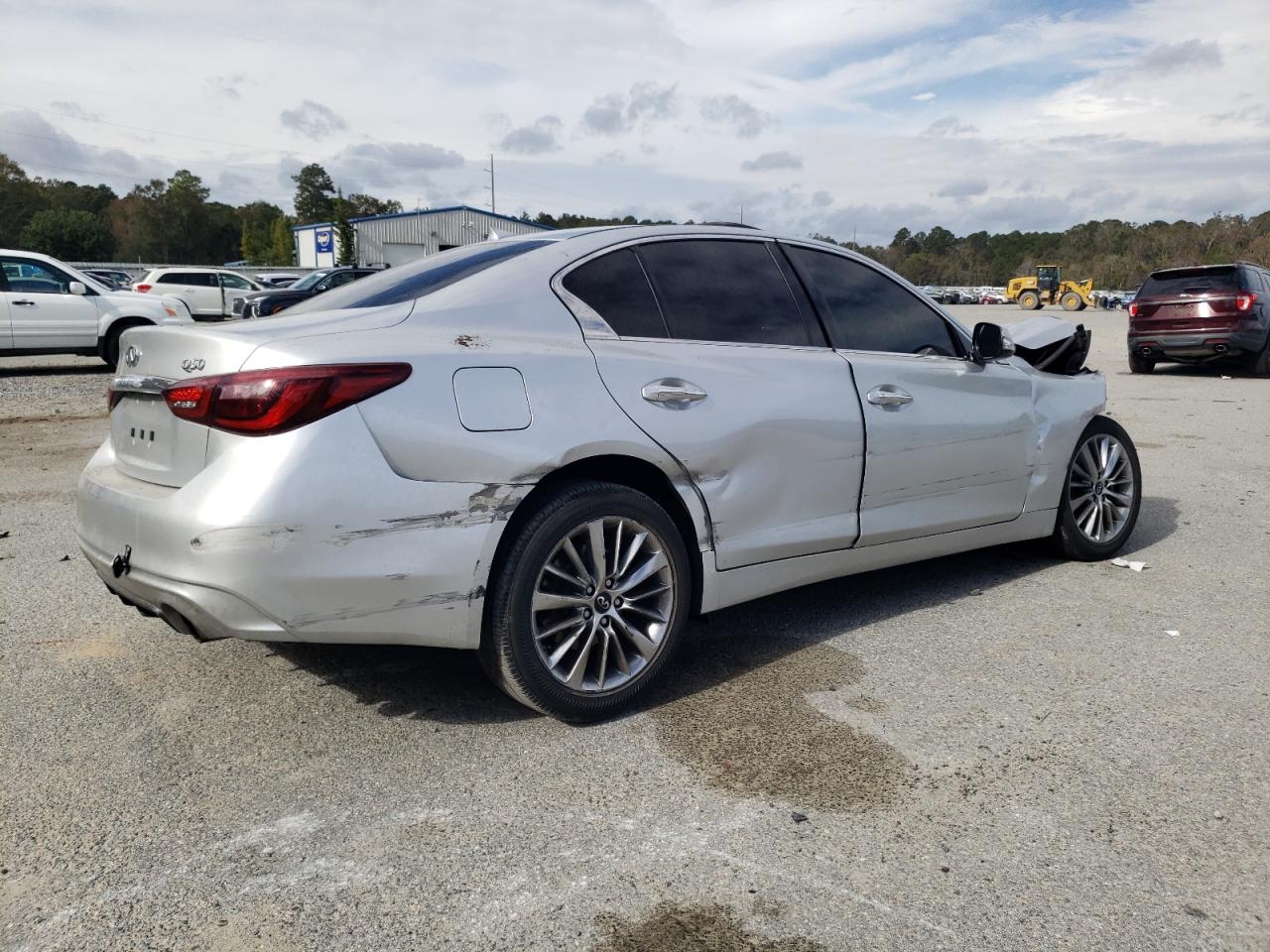 2018 Infiniti Q50 VIN JN1EV7AP7JM359032 Copart auction photo, front end / side damage thumbnail 3