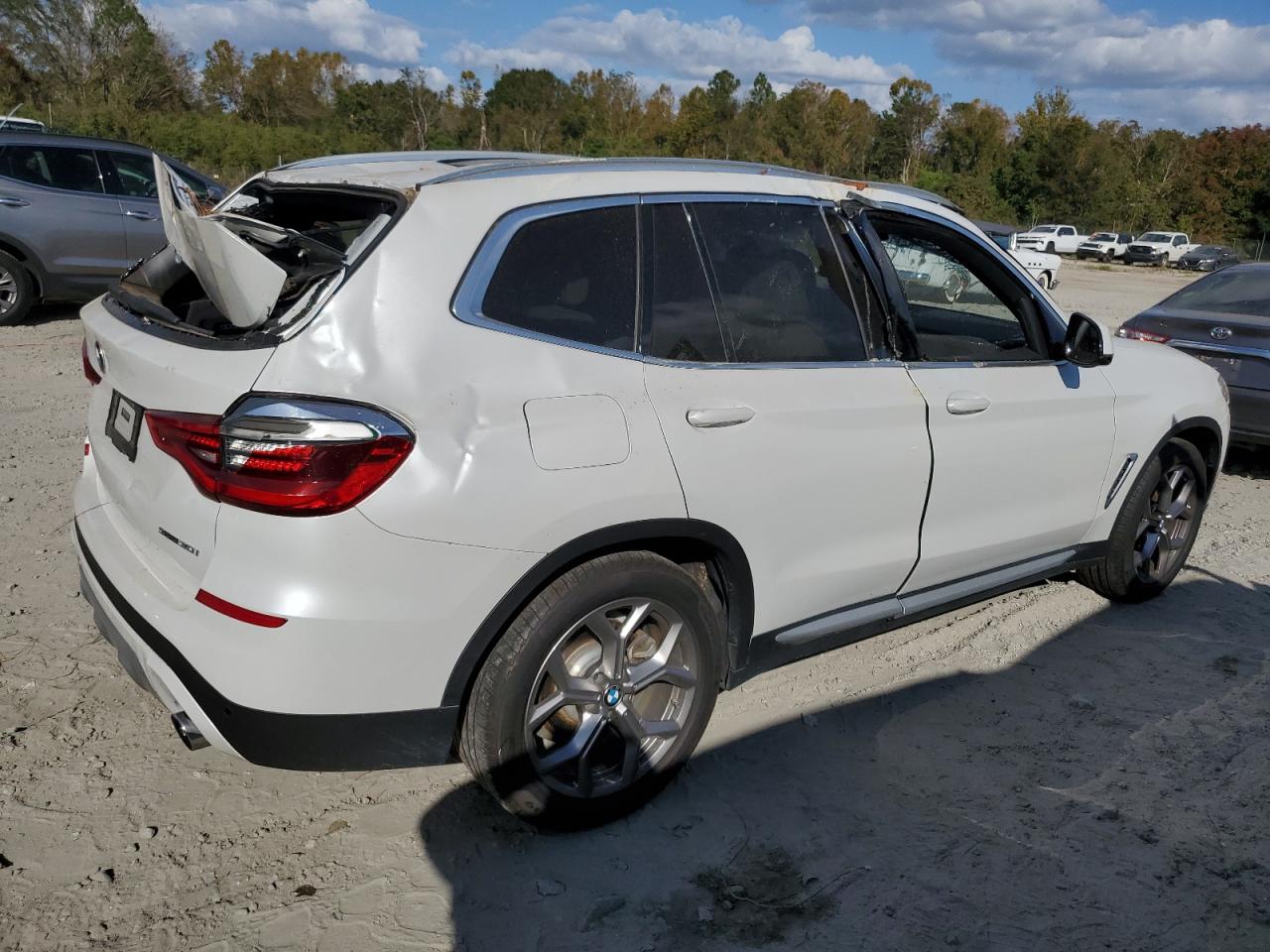2020 BMW X3 VIN 5UXTY3C04L9B53176 Copart auction photo, all over damage thumbnail 3