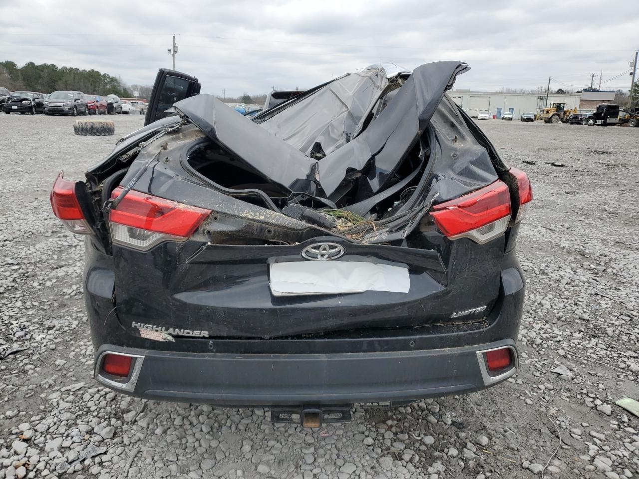 2018 Toyota Highlander VIN 5TDYZRFH8JS288147 Copart auction photo, top/roof damage thumbnail 6