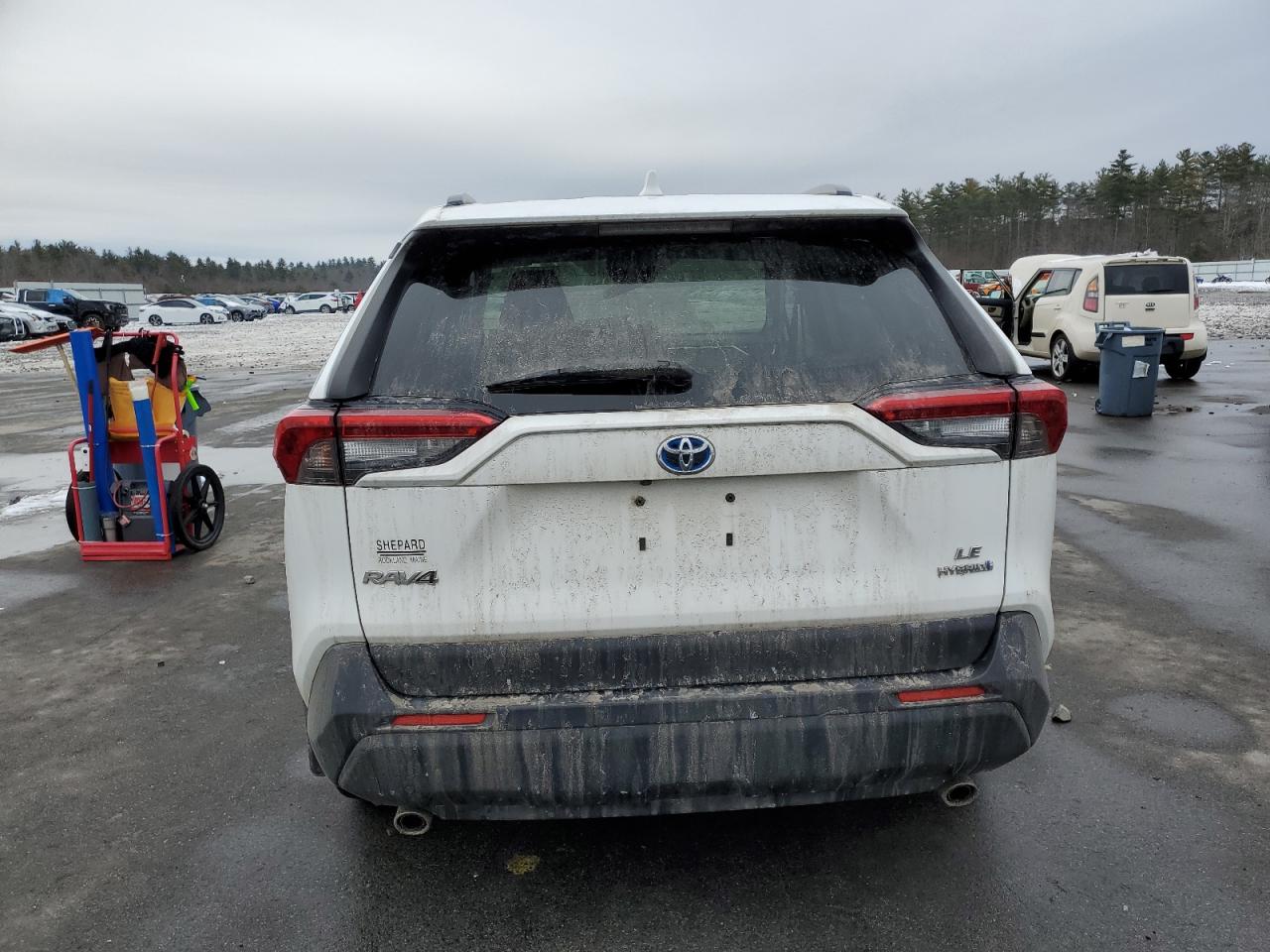 2019 Toyota RAV 4 VIN JTMLWRFV7KD025296 Copart auction photo, all over damage thumbnail 6