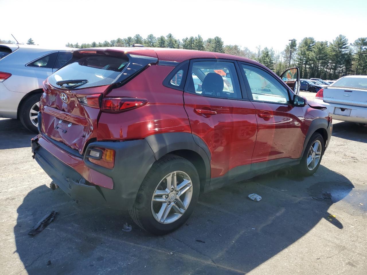 2021 Hyundai Kona VIN KM8K1CAA6MU718256 Copart auction photo, all over damage thumbnail 3