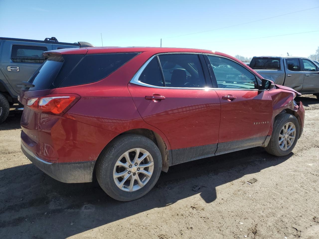2018 Chevrolet Equinox VIN 3GNAXSEV4JS501121 Copart auction photo, front end / side damage thumbnail 3