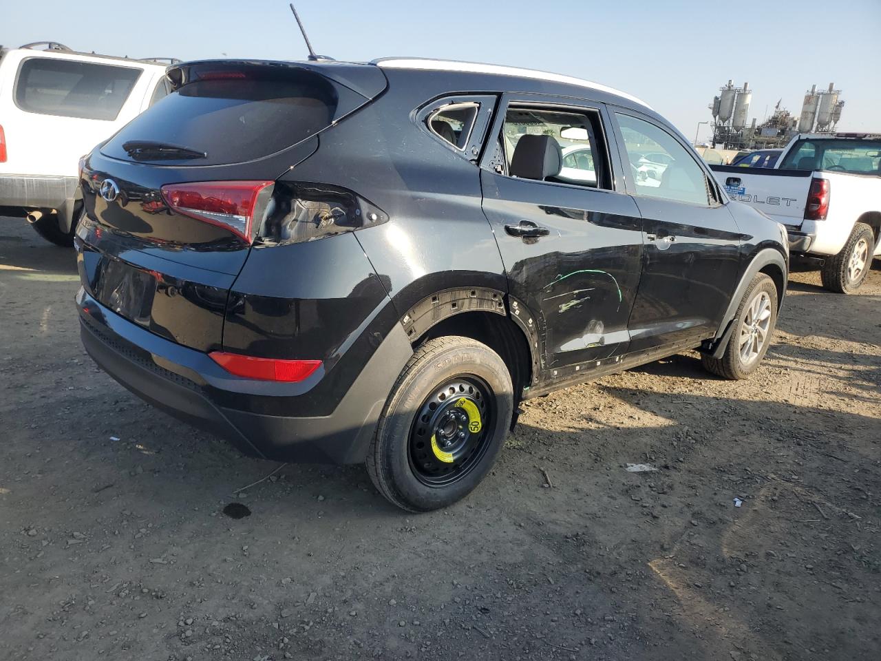 2017 Hyundai Tucson VIN KM8J33A42HU378464 Copart auction photo, side damage thumbnail 3