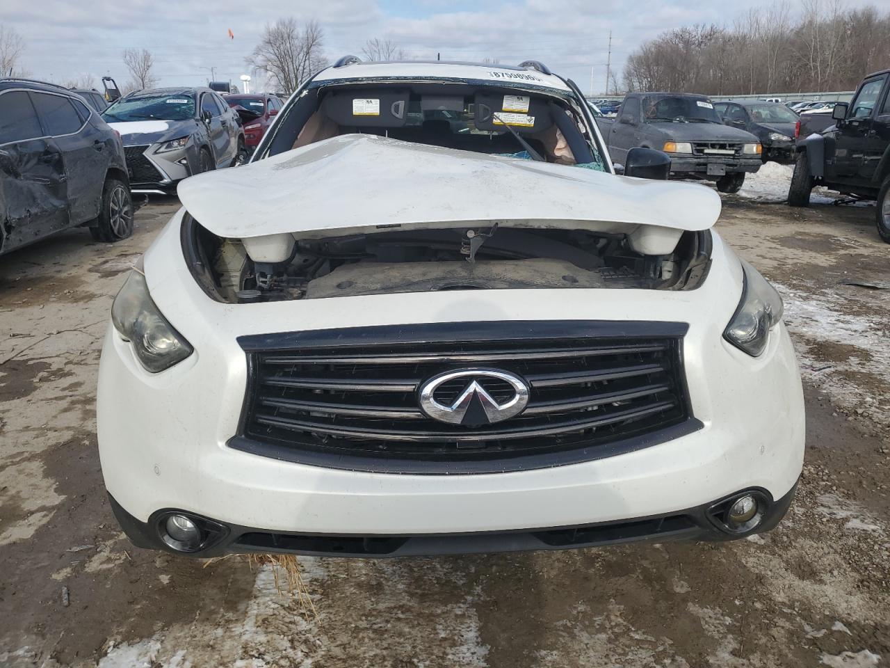 2015 Infiniti QX70 VIN JN8CS1MU9FM380925 Copart auction photo, all over damage thumbnail 5