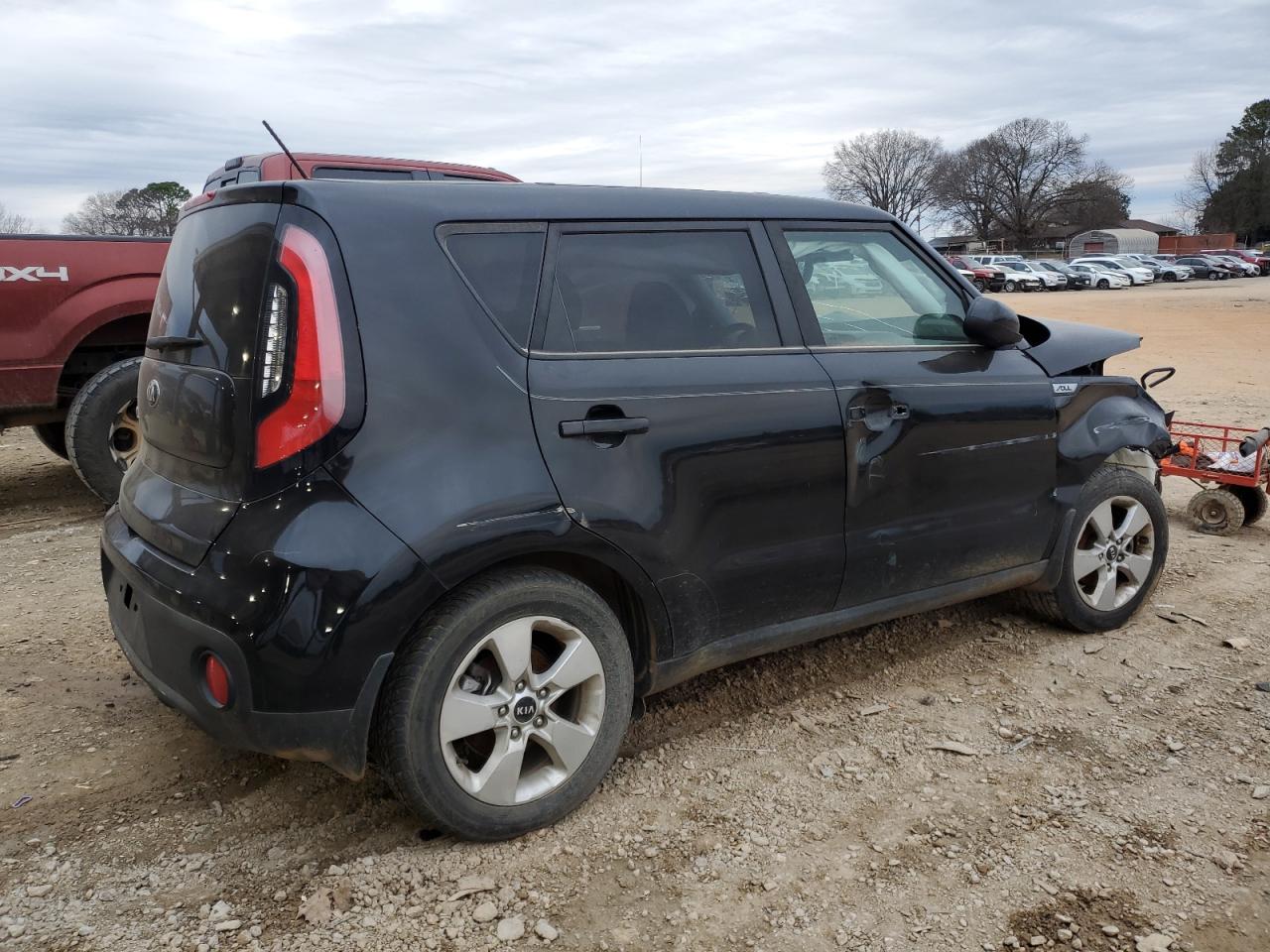2018 KIA Soul VIN KNDJN2A22J7888759 Copart auction photo, front end / side damage thumbnail 3