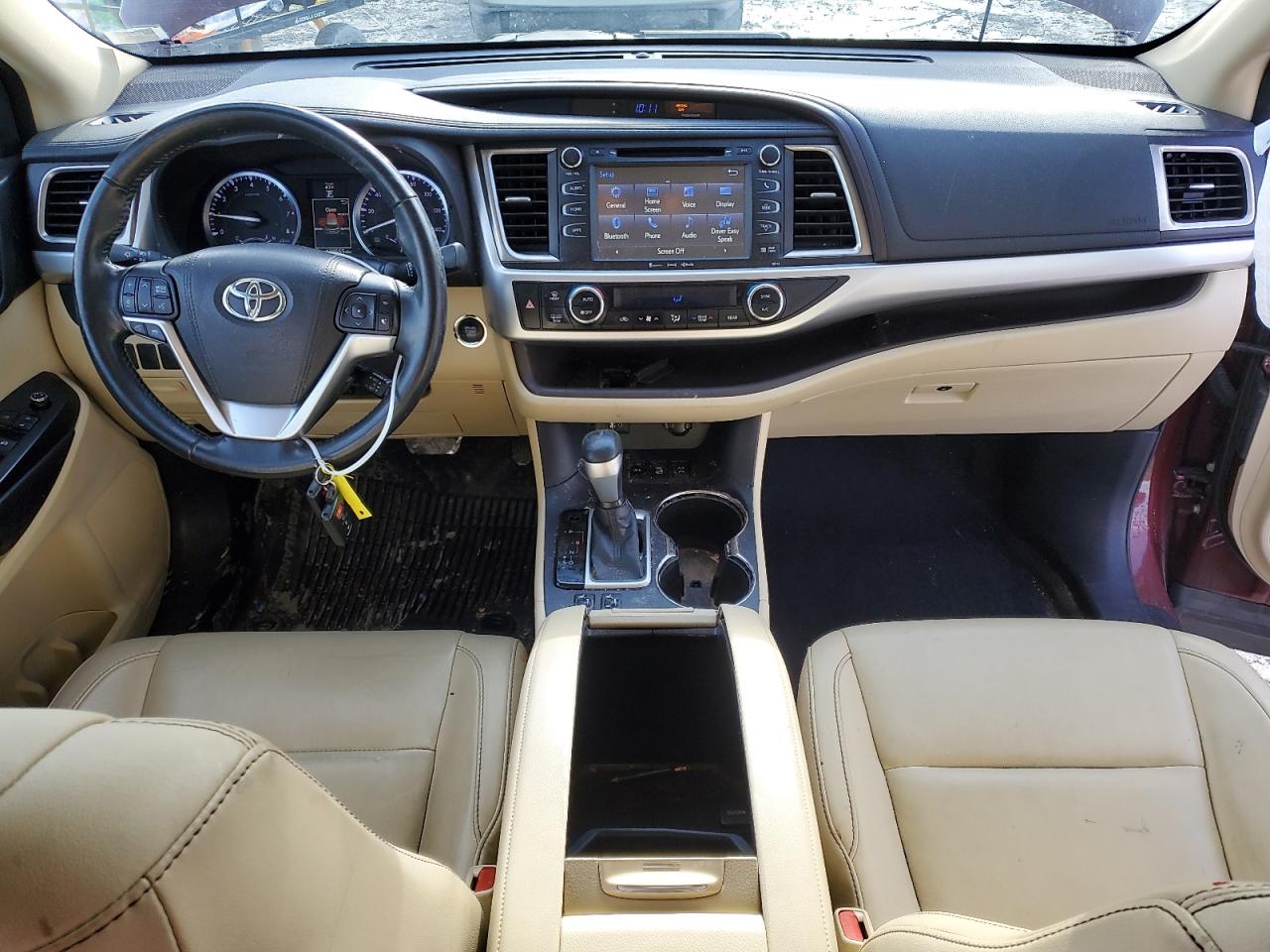 2016 Toyota Highlander VIN 5TDJKRFH9GS349634 Copart auction photo, side damage thumbnail 8