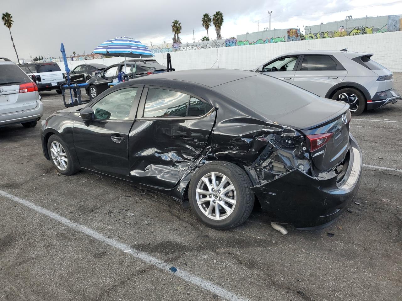 2015 Mazda 3 VIN 3MZBM1V7XFM136471 Copart auction photo, side damage thumbnail 2