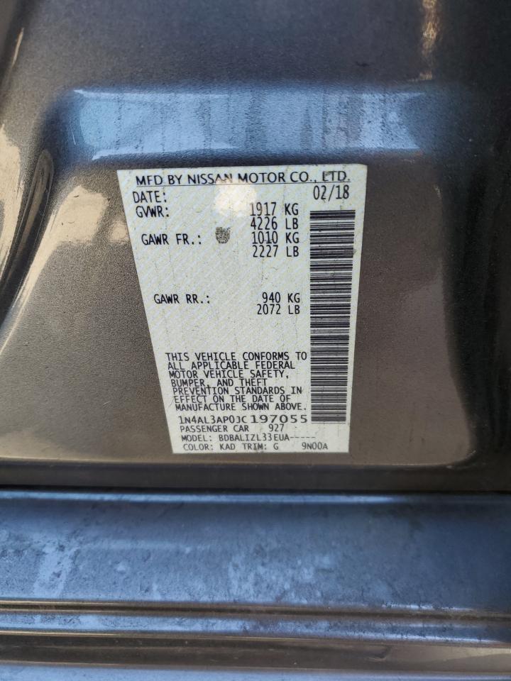 2018 Nissan Altima VIN 1N4AL3AP0JC197055 Copart auction photo, front end damage thumbnail 12