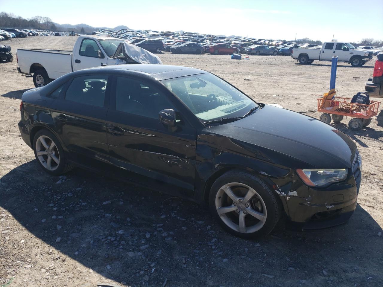 2016 Audi A3 VIN WAUA7GFFXG1009410 Copart auction photo, front end / side damage thumbnail 4