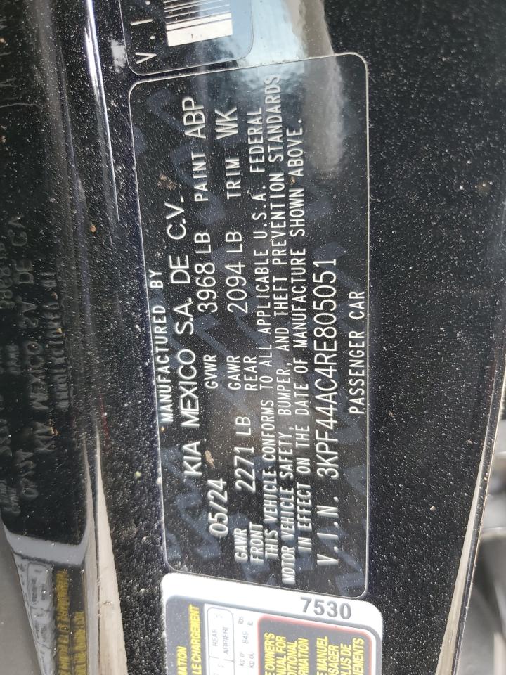 2024 KIA Forte VIN 3KPF44AC4RE805051 Copart auction photo, rollover damage thumbnail 12