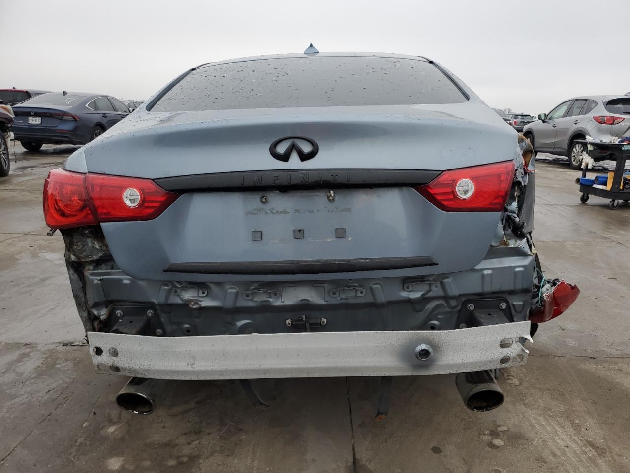 2015 Infiniti Q50 VIN JN1BV7AP6FM345505 Copart auction photo, all over damage thumbnail 6