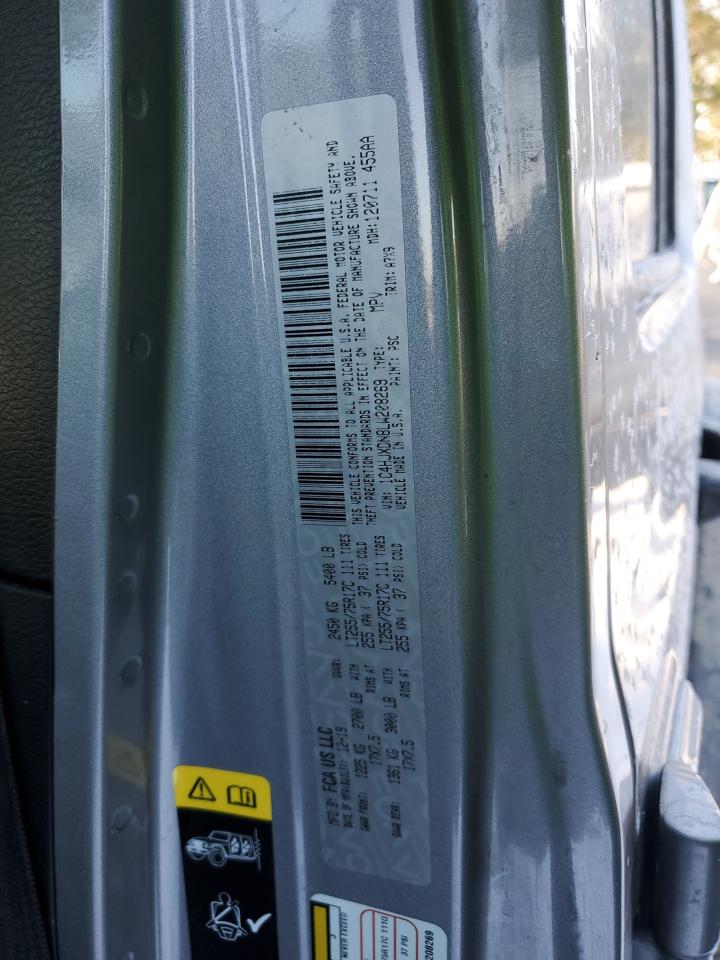 2020 Jeep Wrangler VIN 1C4HJXDN8LW208269 Copart auction photo, rear end damage thumbnail 15