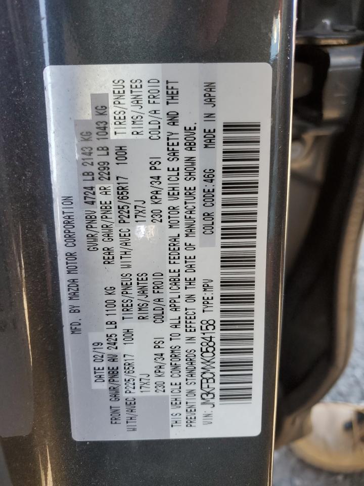 2019 Mazda CX-5 VIN JM3KFBCMXK0584158 Copart auction photo, front end damage thumbnail 13