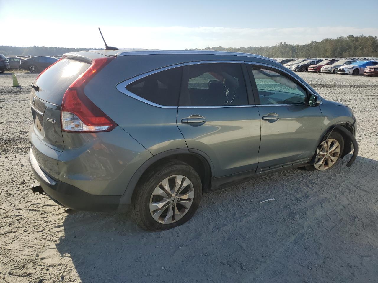 2012 Honda CR-V VIN 5J6RM4H77CL023227 Copart auction photo, front end / side damage thumbnail 3