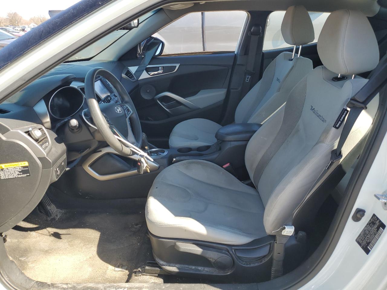 2012 Hyundai Veloster VIN KMHTC6AD5CU078386 Copart auction photo, side damage thumbnail 7