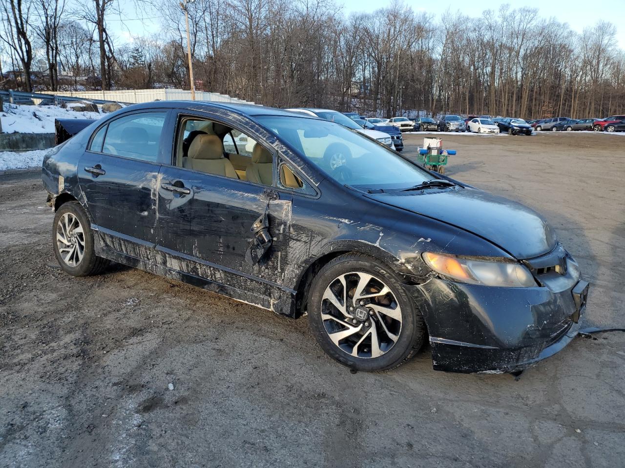 2006 Honda Civic VIN 1HGFA16536L075087 Copart auction photo, all over damage thumbnail 4