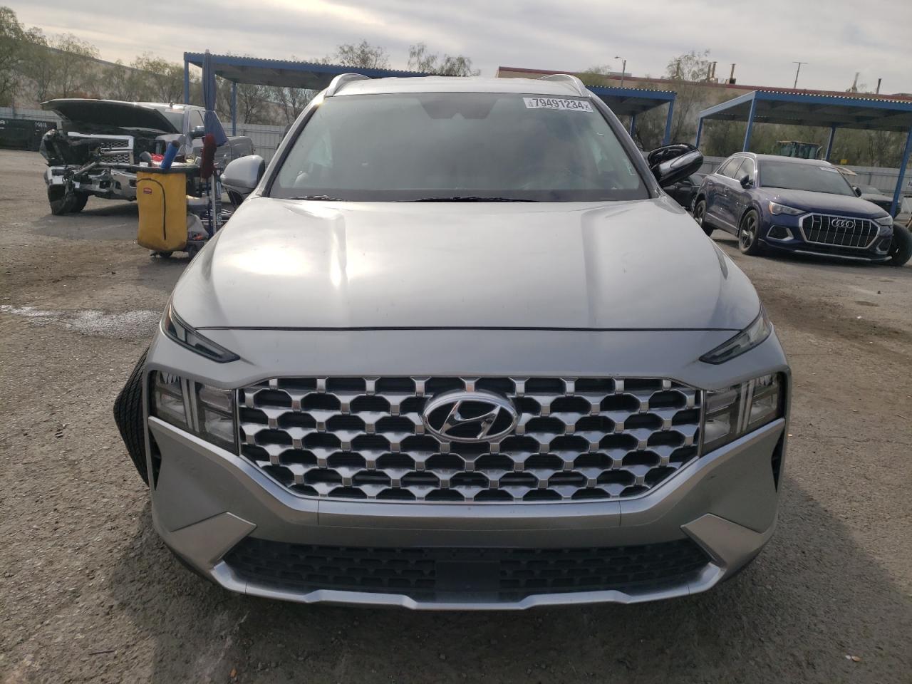 2021 Hyundai Santa Fe VIN 5NMS64AJ4MH365356 Copart auction photo, side / front end damage thumbnail 5
