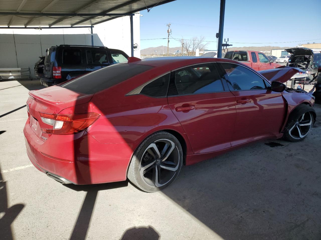 2019 Honda Accord VIN 1HGCV1F38KA118155 Copart auction photo, front end / hail damage thumbnail 3