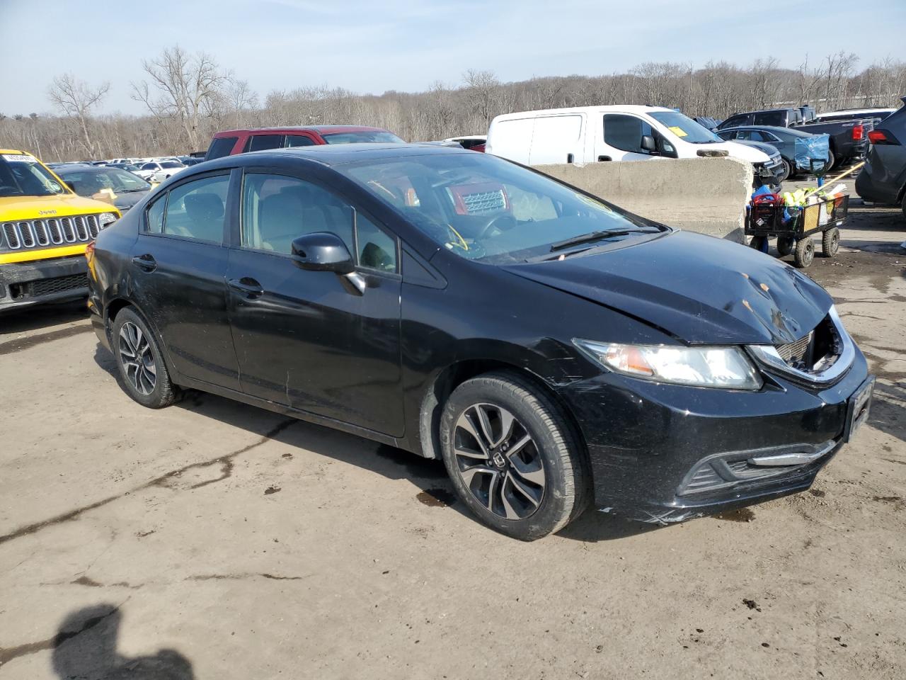 2013 Honda Civic VIN 2HGFB2F89DH501419 Copart auction photo, all over damage thumbnail 4