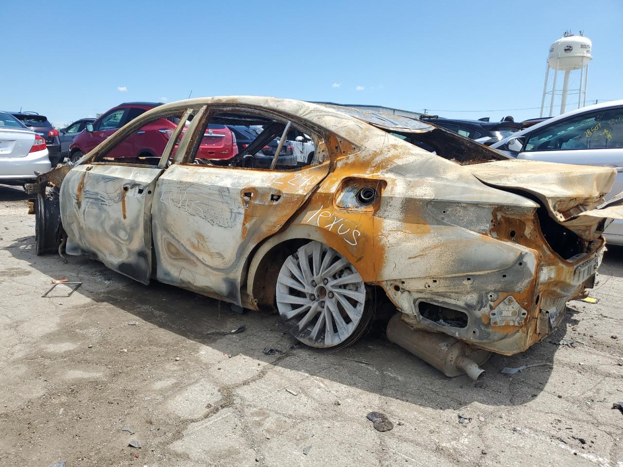 2019 Lexus ES VIN 58ABZ1B17KU032227 Copart auction photo, burn / missing/altered vin damage thumbnail 2