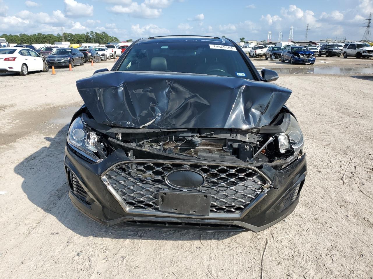 2018 Hyundai Sonata VIN 5NPE34AF6JH724349 Copart auction photo, front end / side damage thumbnail 5
