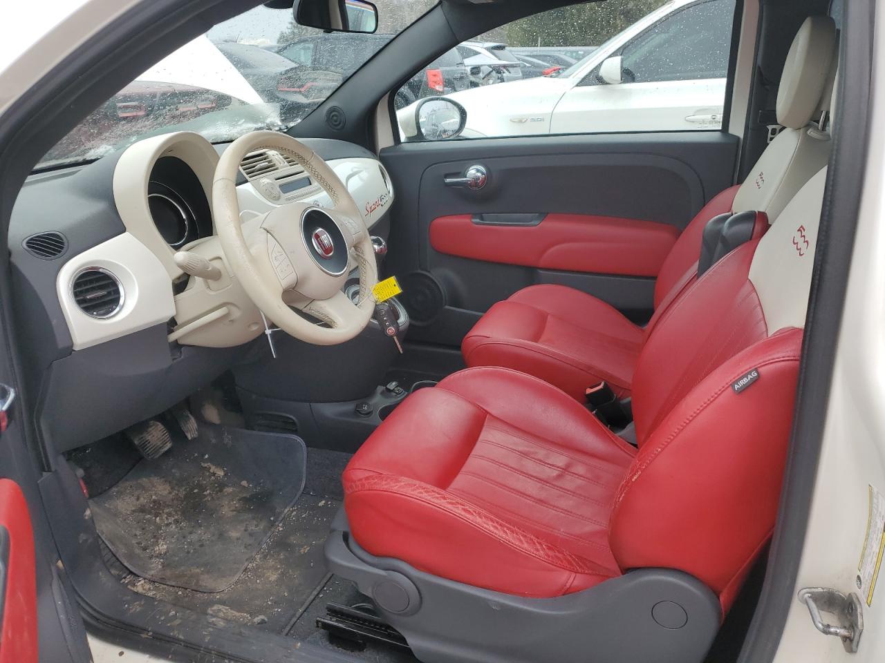 2015 Fiat 500 VIN 3C3CFFBR9FT537265 Copart auction photo, front end / undercarriage damage thumbnail 7