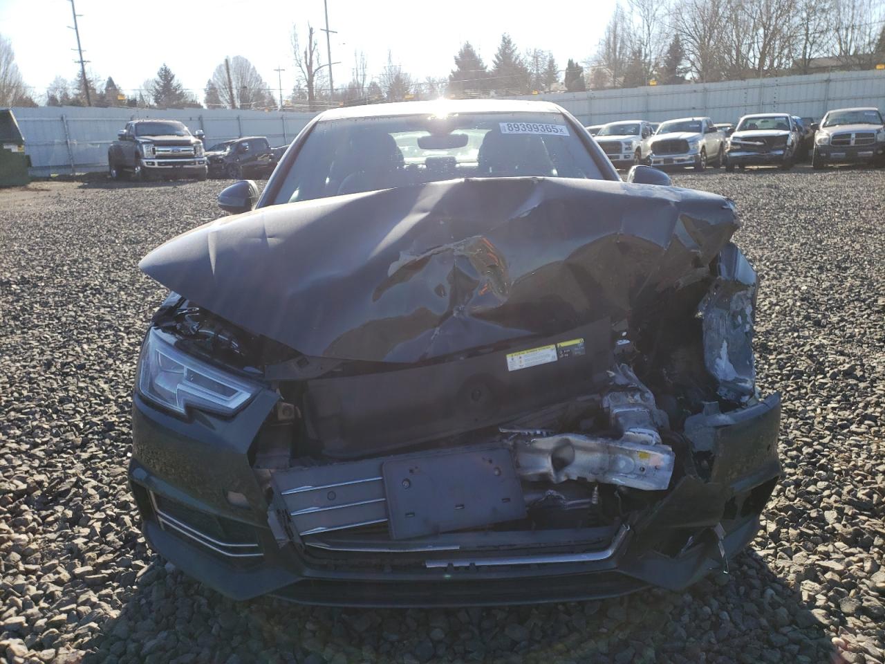 2017 Audi A4 VIN WAUENAF42HN016560 Copart auction photo, front end damage thumbnail 5
