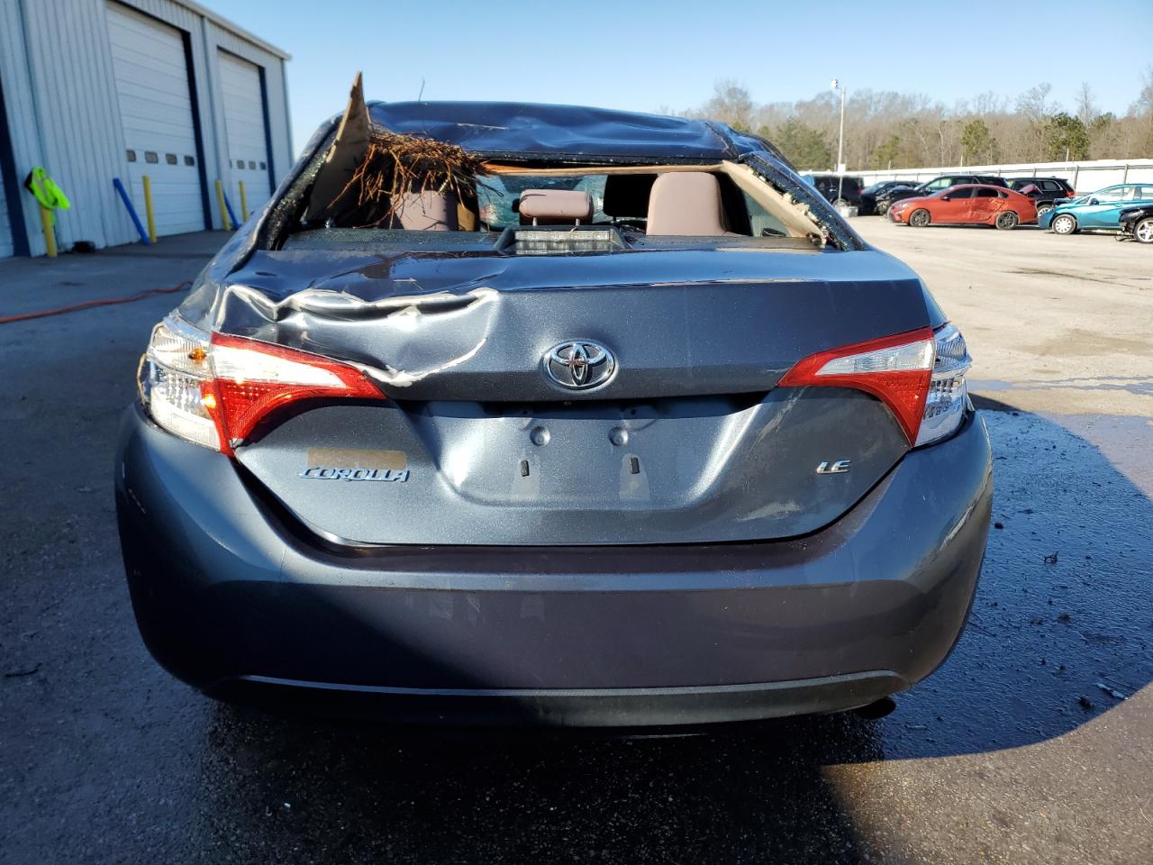 2015 Toyota Corolla VIN 2T1BURHE5FC361370 Copart auction photo, rollover damage thumbnail 6