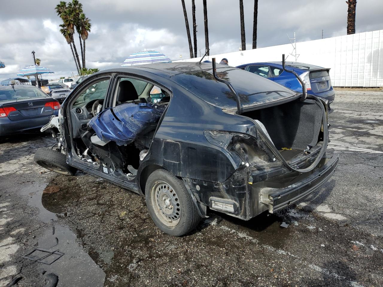 2019 Nissan Versa VIN 3N1CN7AP4KL866005 Copart auction photo, stripped damage thumbnail 2