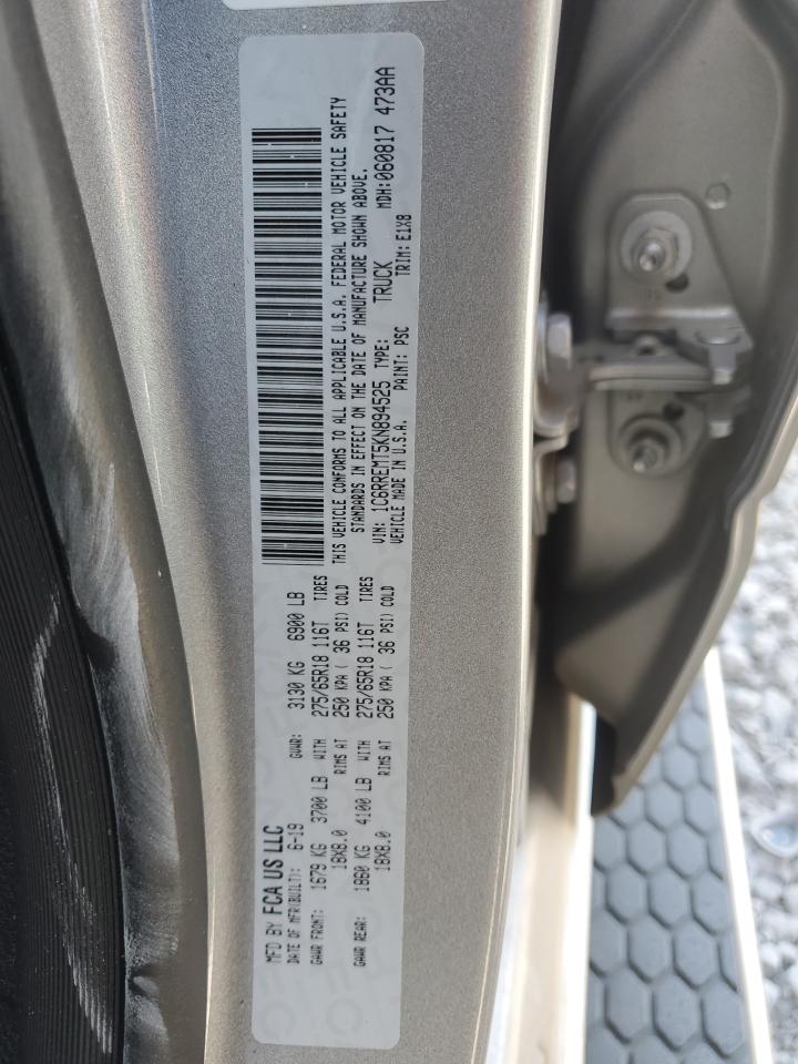 2019 RAM 1500 VIN 1C6RREMT5KN894525 Copart auction photo, front end damage thumbnail 14