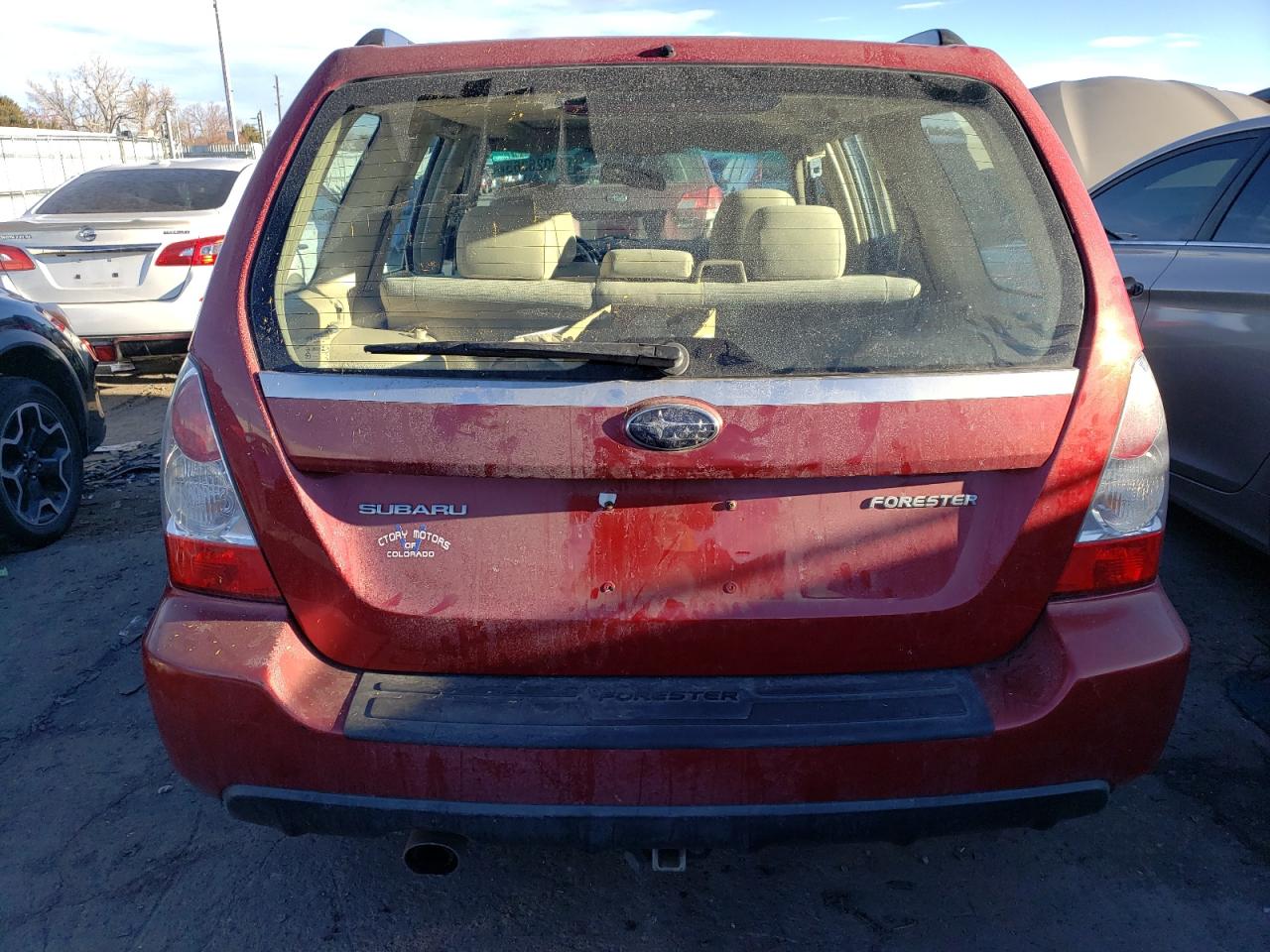 2007 Subaru Forester VIN JF1SG65677G714364 Copart auction photo, side / hail damage thumbnail 6