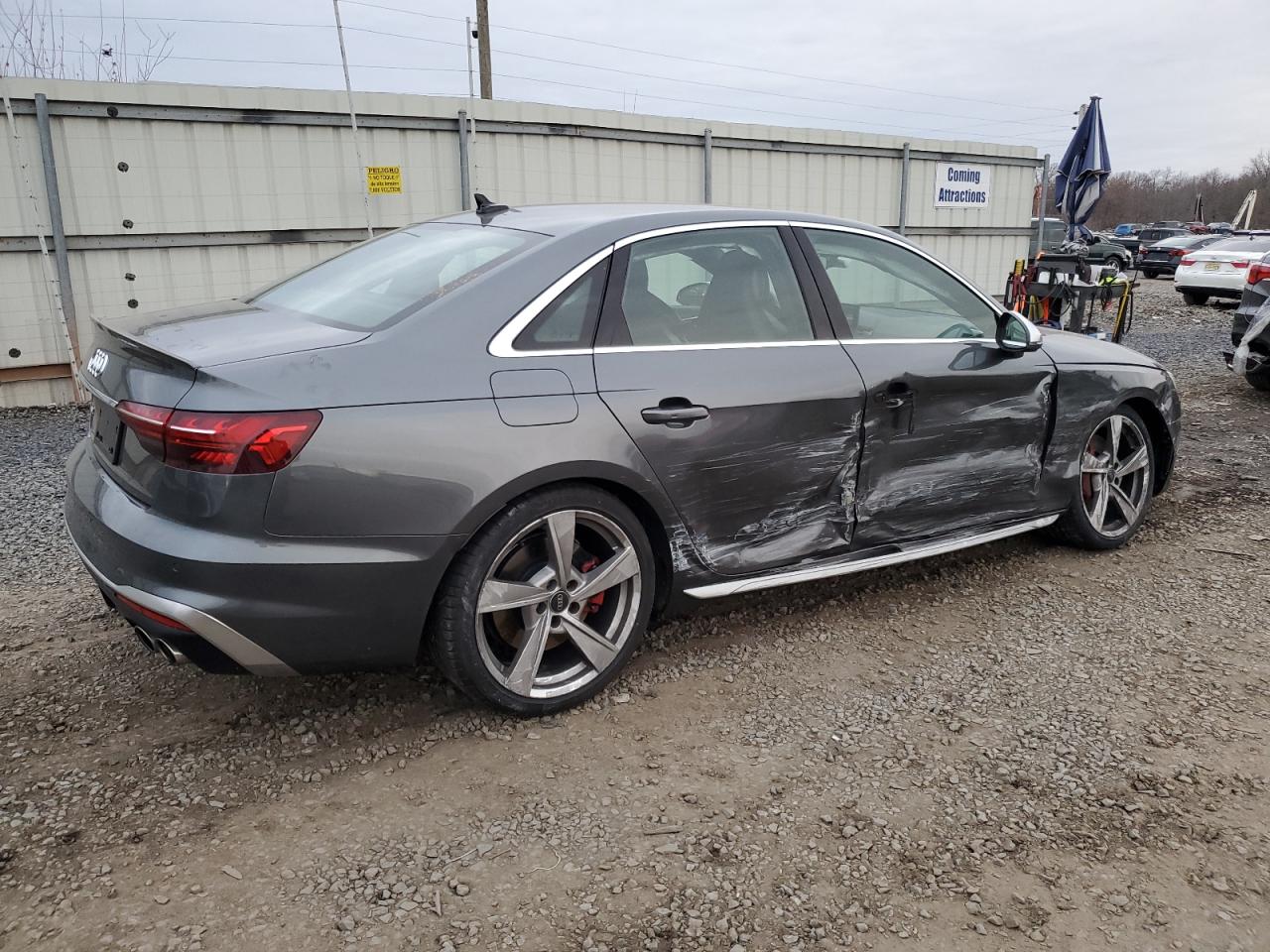 2021 Audi RS4 VIN WAUB4AF44MA086357 Copart auction photo, side damage thumbnail 3