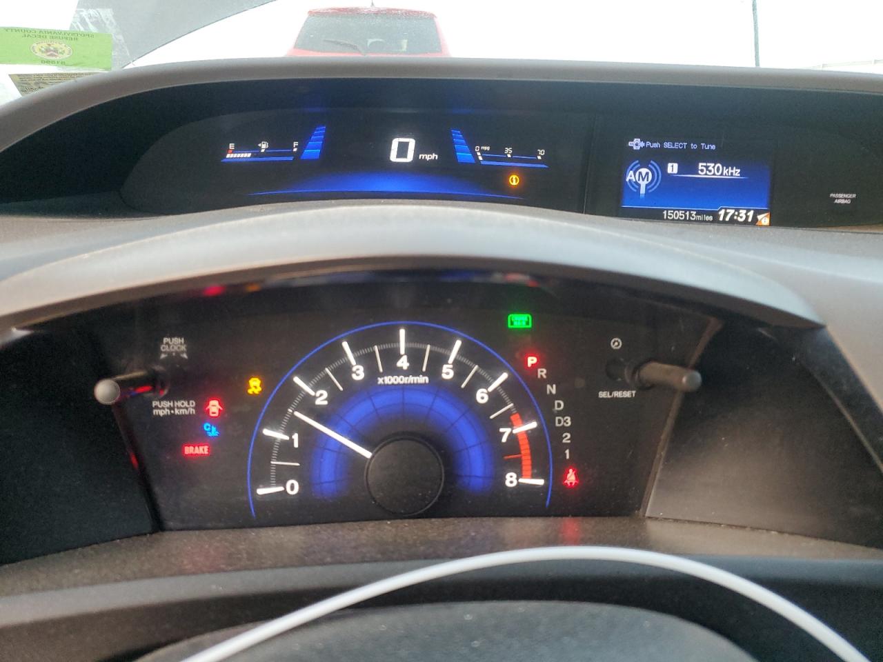 2012 Honda Civic VIN 2HGFB2F59CH586377 Copart auction photo, rear end / all over damage thumbnail 9